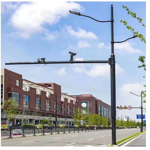 Street lamp poles, street lamps, traffic integrated common poles, multi-pole integration, multi-functional combination poles, monitoring poles, street lamp poles, integrated poles details Picture