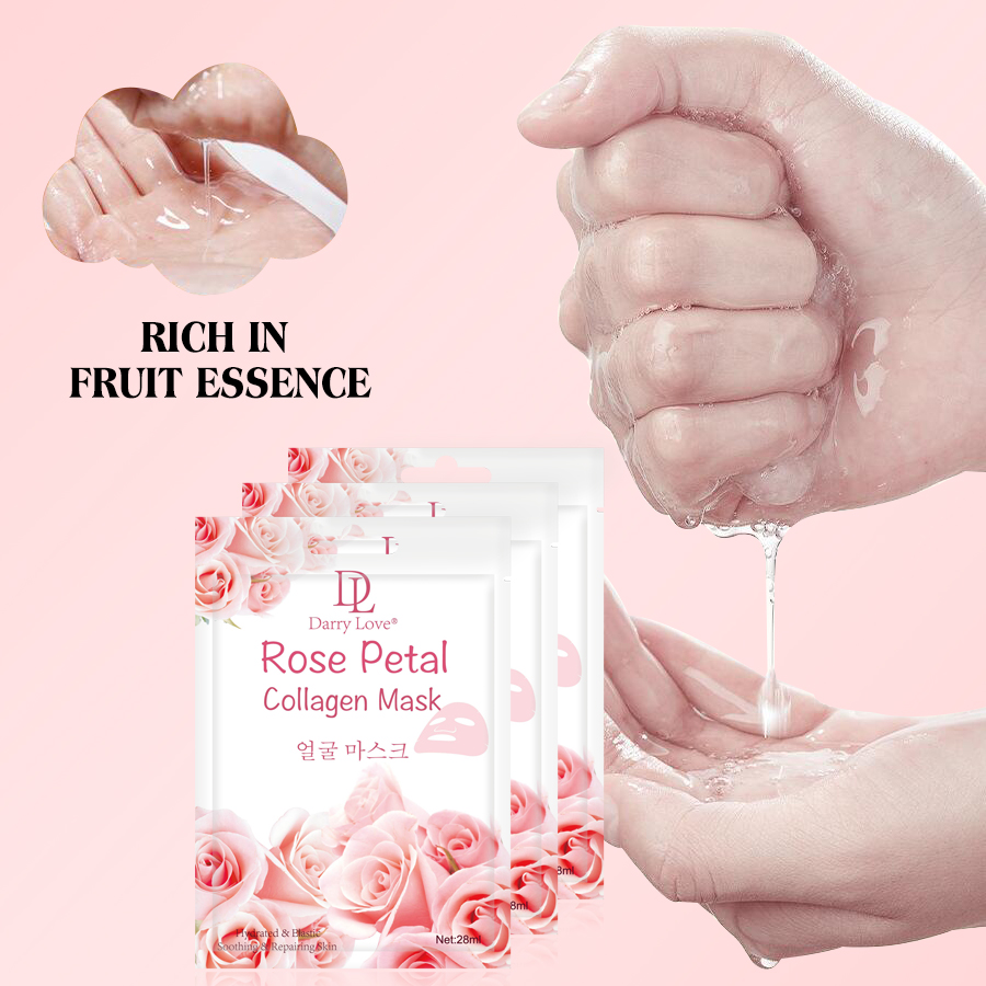The 28ml Darry love rose Collagen Soothing and Repairing facial Mask, a popular product on foreign trade e-commerce, is available in stock and can be customized. Wholesale of moisturizing, hydrating and elastic facial care products details Picture