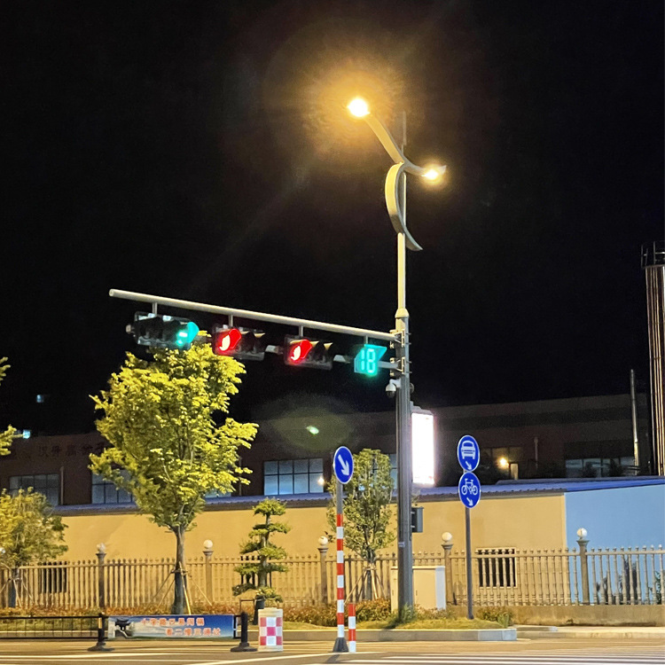 Monitoring street lamp combined pole street lamp, multi-functional street lamp monitoring integrated pole project, LED street lamp comprehensive pole details Picture