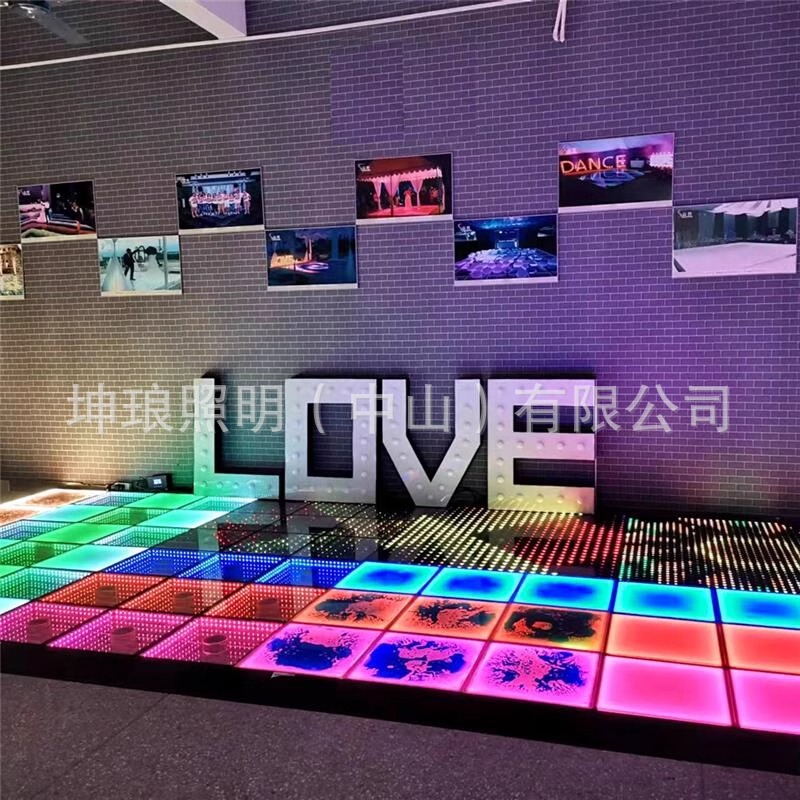 LED sensor digital dancing floor tile light landscape video effect digital stage floor light Application Scenario