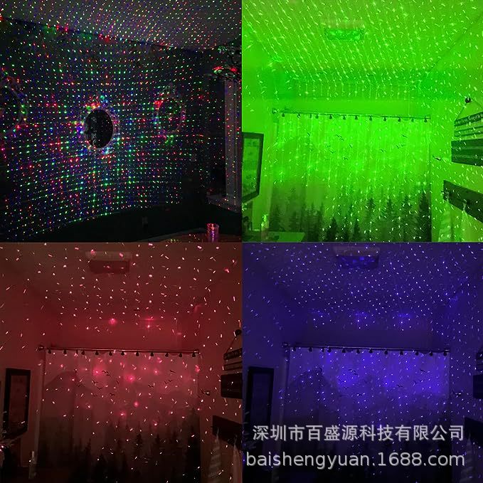 Outdoor waterproof lawn lights, laser lights, red, green and blue starry sky courtyard projection lights, firefly Christmas lights Specification drawing