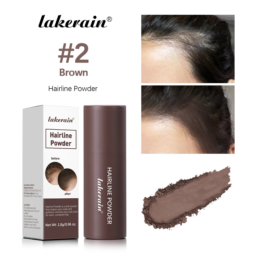 Cross-border lakerain hairline powder stick, water-repellent, sweat-proof, contouring, shadow powder, filling, hair replacement and seam powder wholesale full figure