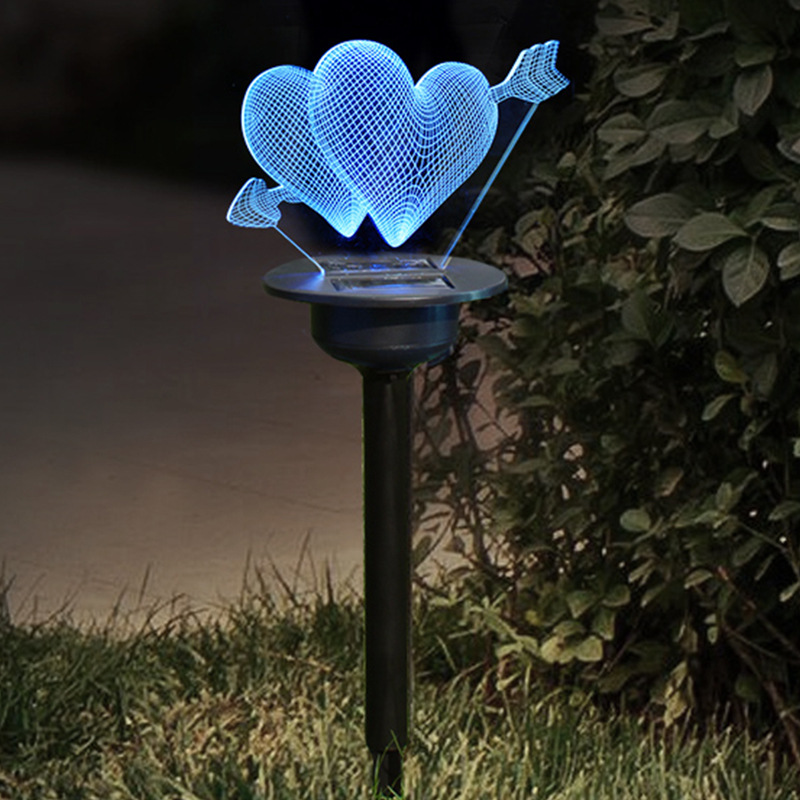 Solar-powered acrylic lawn lights, outdoor ground-insertion night lights, small yard decoration waterproof garden villa courtyard lights details Picture