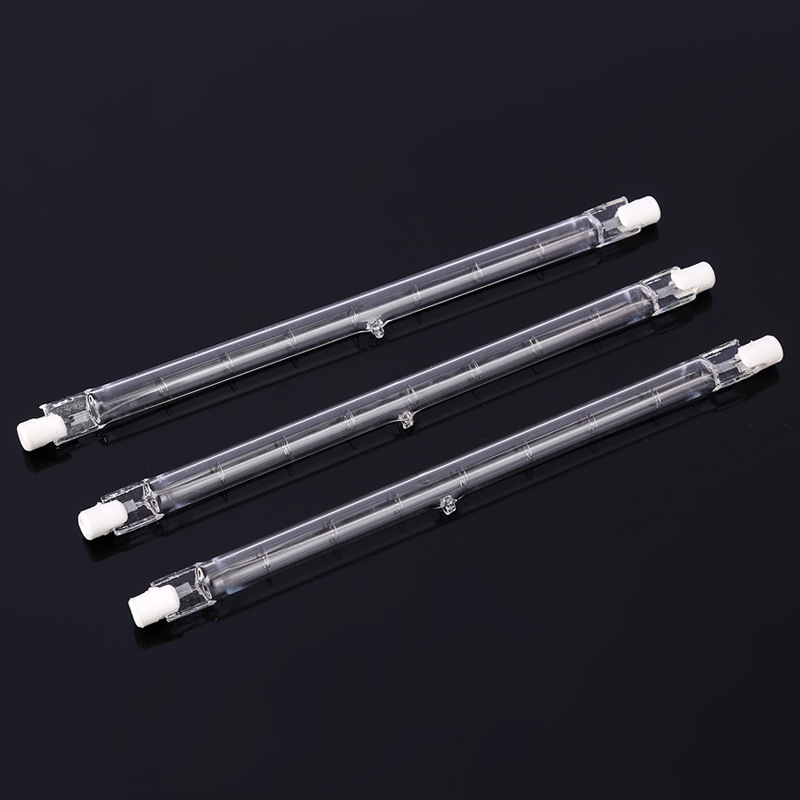 Double-ended top-mounted iodine tungsten lamp tubes, solar lamp tubes, halogen lamp tubes, halogen tungsten lamp tubes, 200W, 300W, 500W, 1000W Specification drawing