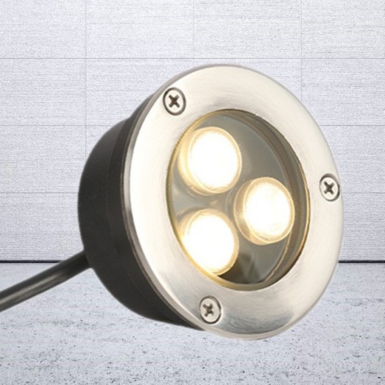 Cross-border exclusive low buried floor light 3W ultra-thin outdoor waterproof buried floor light embedded floor light Square villa floor details Picture