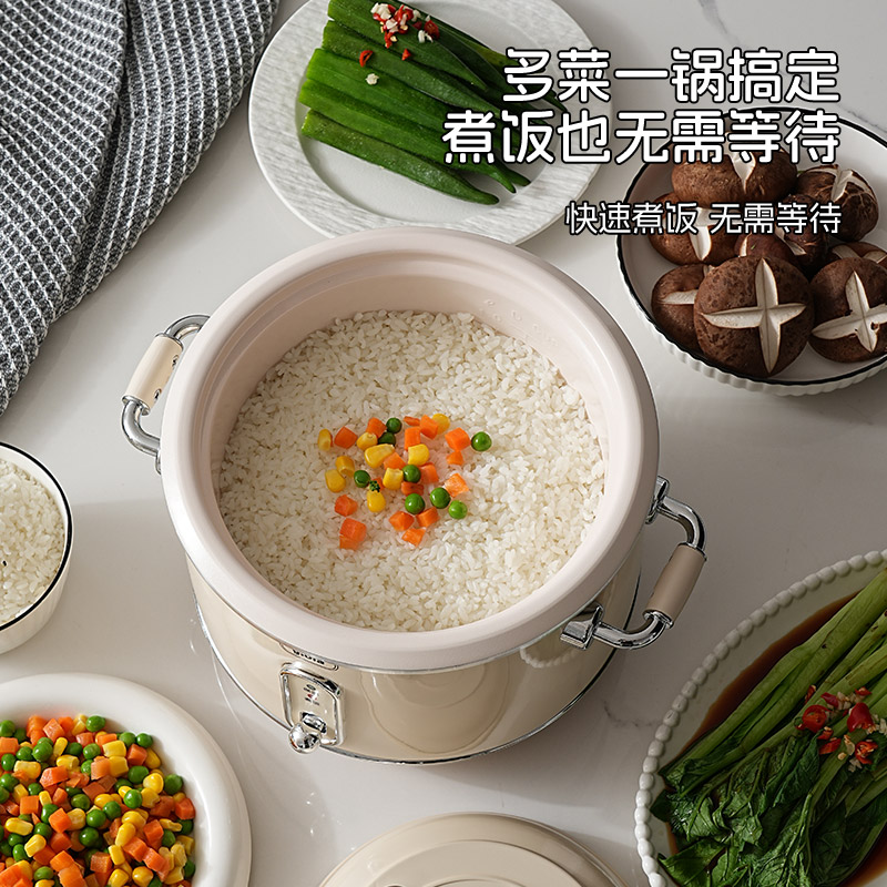 gioia Jiaoya's new retro rice cooker, a household steaming and cooking integrated rice cooker, is a small non-stick pot for 2 to 3 people Item Picture