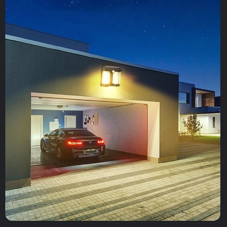 Cross-border new outdoor human body sensing garden multi-head tungsten filament courtyard atmosphere wall-washing lamp, waterproof solar wall lamp Application Scenario