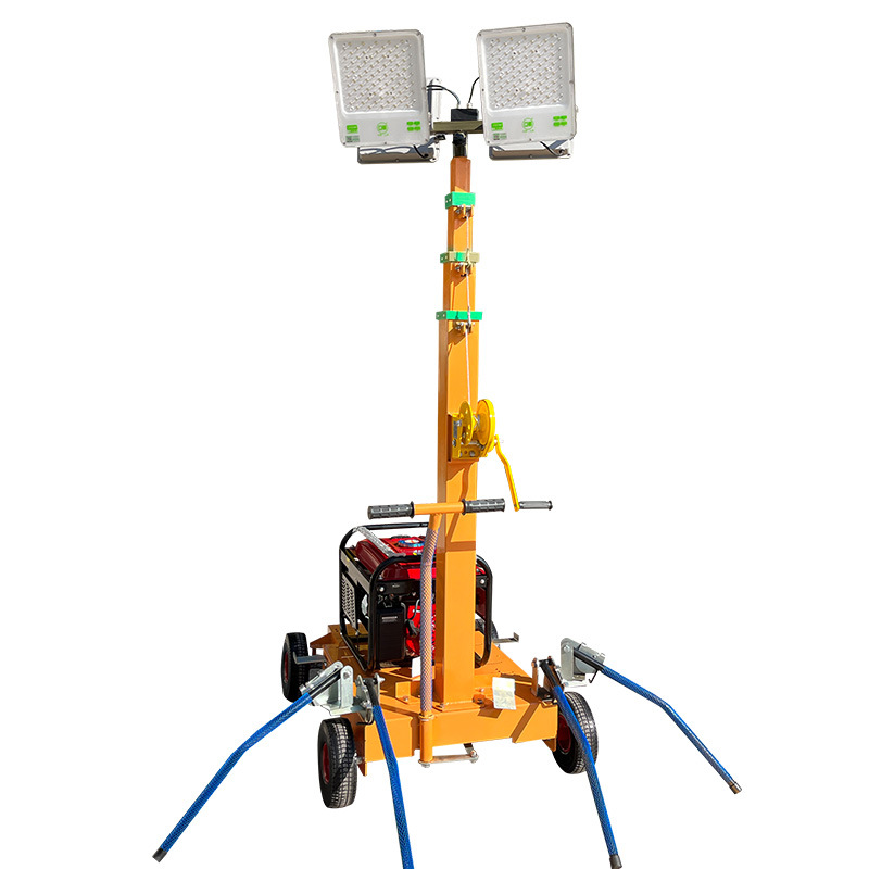 HMF955 Night engineering construction emergency outdoor lighting push-type mobile floodlight details Picture