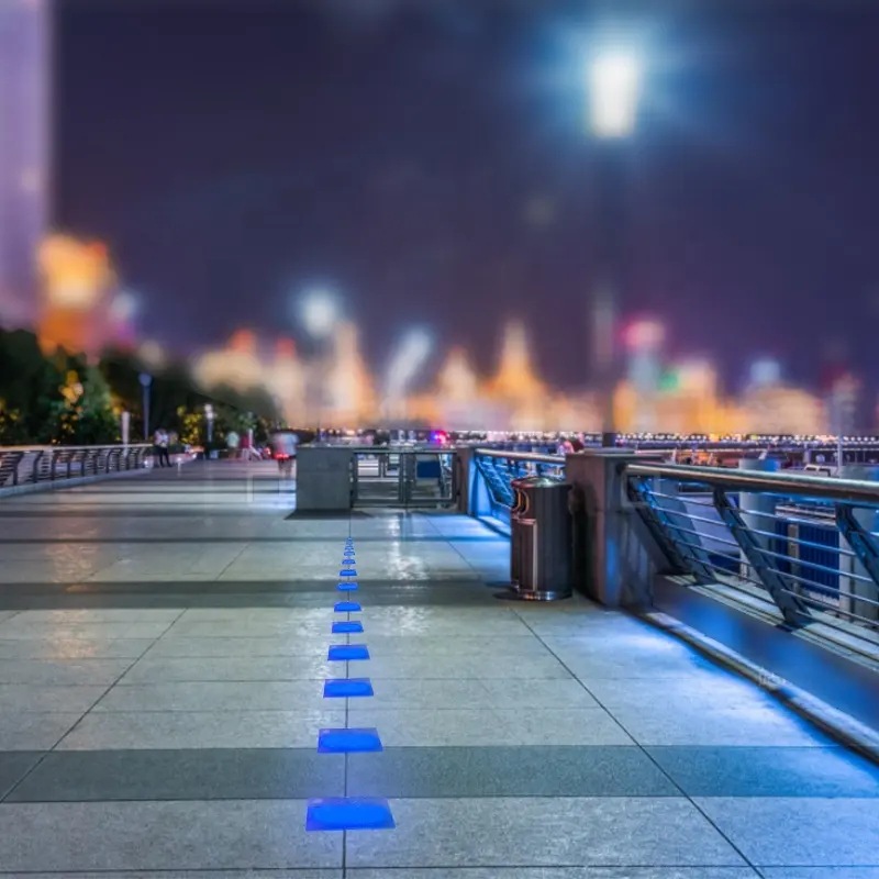 led square floor tile light, long strip sensor outdoor waterproof rgb seven-color landscape atmosphere light, foot floor light manufacturer Specification drawing