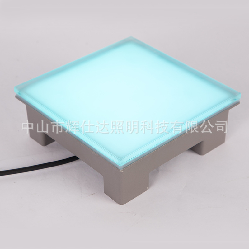 Factory wholesale stock L200*W200*H80MMLED square floor tile lights, square park luminous floor lights Specification drawing
