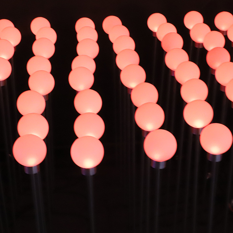 Spherical landscape lights, ground plug-in outdoor waterproof scenic area park landscape lights, homestay lighting decoration, reed lawn lights details Picture