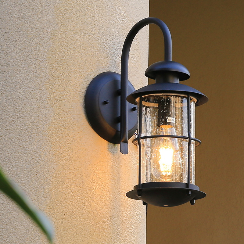 Outdoor wall lamps, outdoor waterproof courtyard gate lamps, garden fence lamps, villa terrace LED creative balcony wall lamps full figure