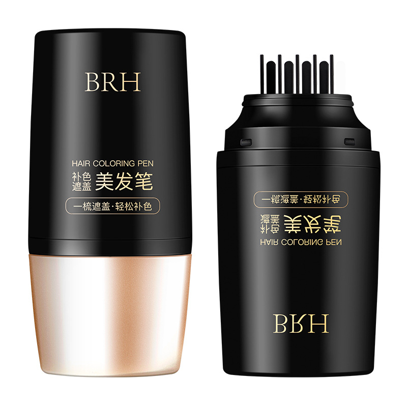 The new liquid BRH hair care stick quickly covers white hair without damaging it. It's a one-time hair dyeing and hair care tool for both men and women to cover white hair Item Picture