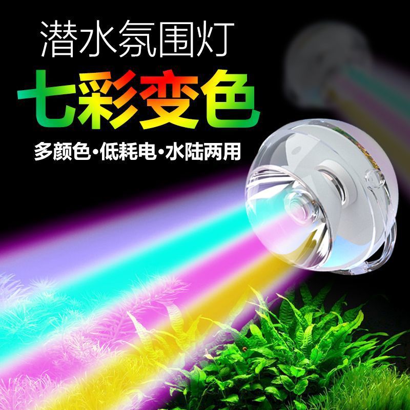 Fish tank light, brightening led light, waterproof small clip light, ultra-bright diving light, decorative light, seven-color spotlight, lighting lamp factory Application Scenario