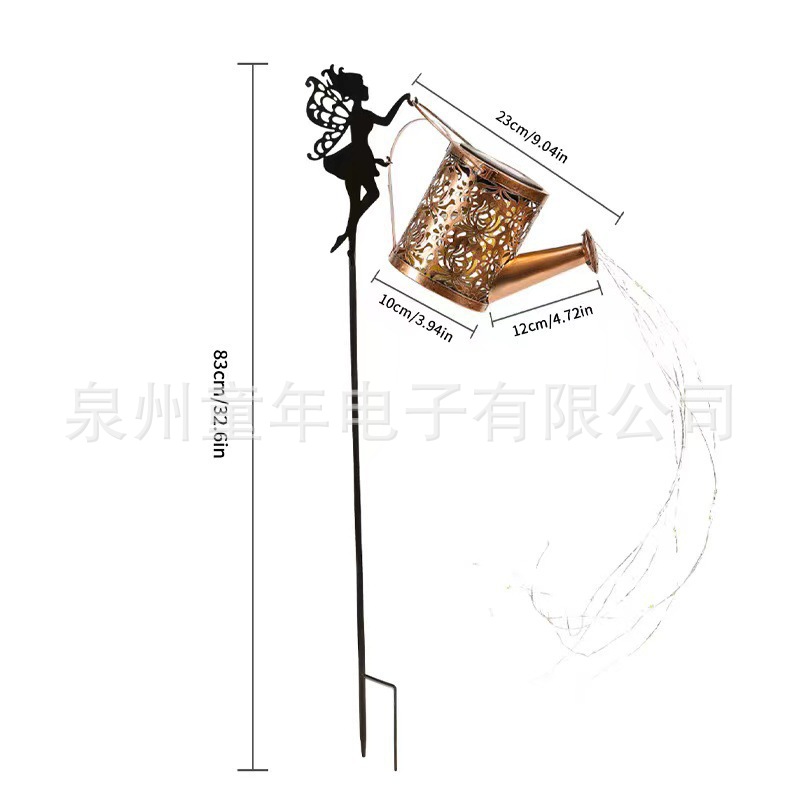In-stock Amazon best-selling solar water bottle lamp, outdoor courtyard decoration lawn lamp, flower landscape lamp, hollowed-out projection Item Picture