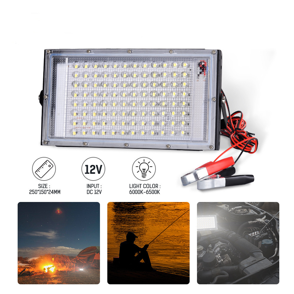 Low-voltage floodlights 12V, 24V, 48V outdoor waterproof DC/AC led Marine battery night market and street stall lighting full figure