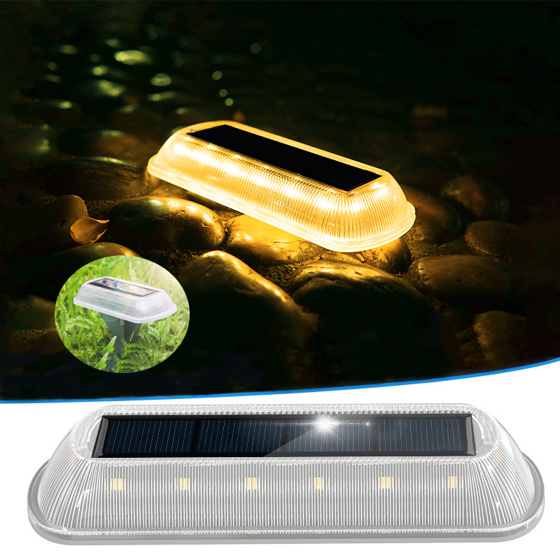 Cross-border solar ground lights, pressure-resistant outdoor waterproof walkway lights, led ground lights, garden and courtyard long strip ground lights full figure