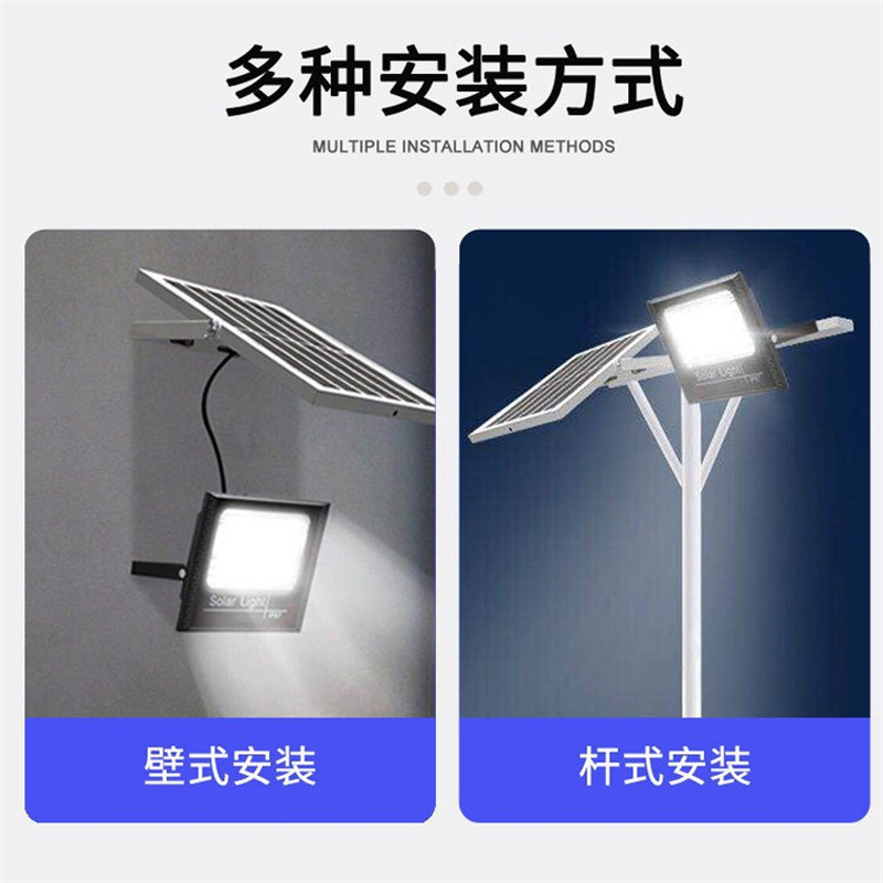 New solar sensor light, high-brightness LED solar floodlight, outdoor courtyard outdoor wall lamp, aluminum shell street lamp details Picture