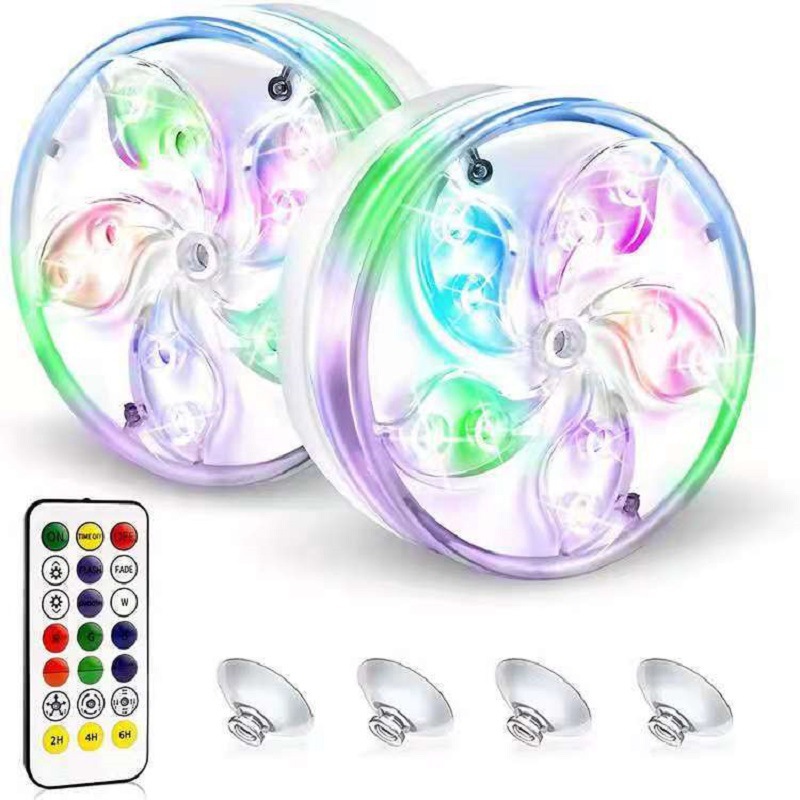 New LED horse-running remote control large knob light, Bauhinia flower diving light, 11 lights, aquarium fish tank swimming pool diving light Specification drawing