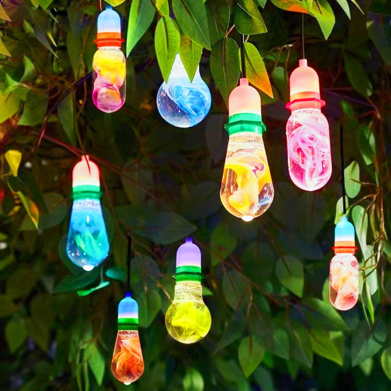 Colorful wish lanterns, glass lanterns, outdoor large tree decorative chandeliers, campsites, scenic spots, parks, streets, hanging tree lanterns, landscape lanterns full figure