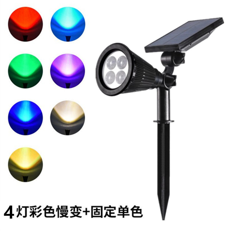 New outdoor solar courtyard lawn lights, garden lighting wall lights, park ground plug-in landscape floodlights full figure