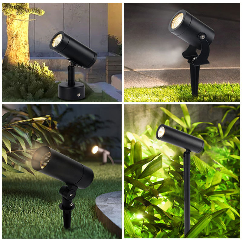 Tree lighting, outdoor waterproof green plant tree shooting lights, wall floodlights, lawn and courtyard landscape ground long pole ground insertion lights full figure