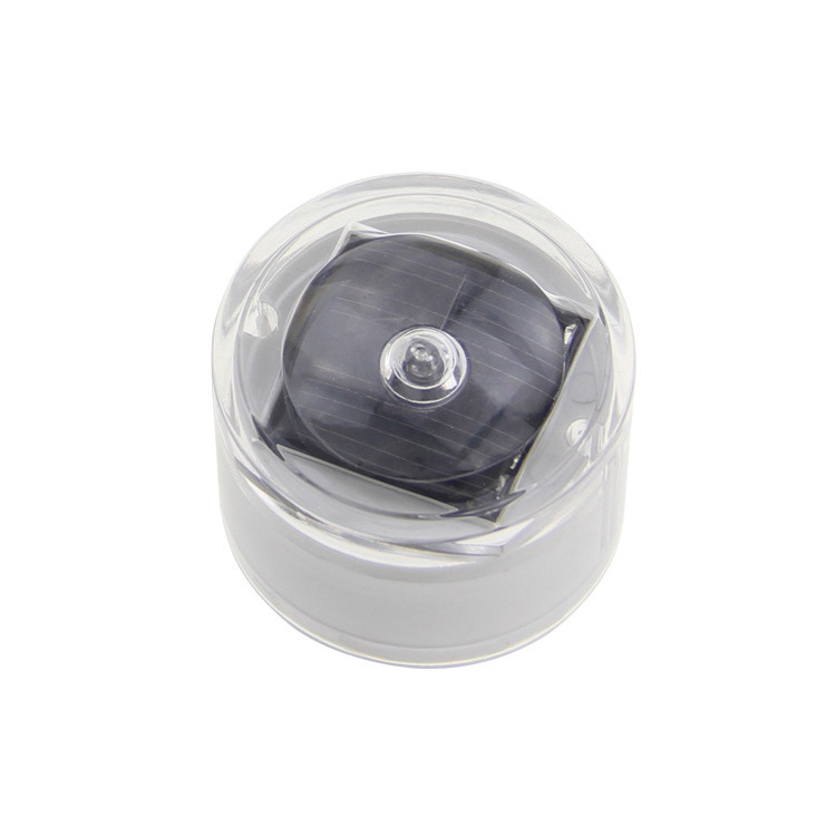 Shenzhen manufacturer's direct sales of circular plastic single LED solar energy ground buried lights, park square circular road studs, seven-color lights Item Picture
