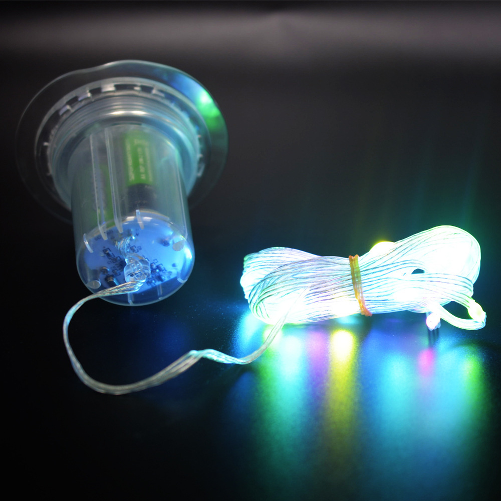Remote control waterproof light string, outdoor seven-color light string, PVC-coated light strip, festival party decorative light, swimming pool sofa light details Picture