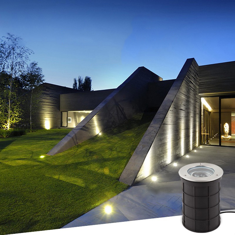 led outdoor waterproof embedded ground lights, garden courtyard lawn lights, high-power adjustable buried spotlights Application Scenario