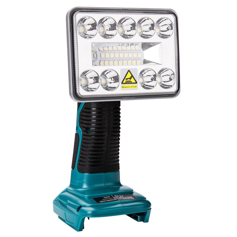 The LED light is suitable for the 14.4/18V lithium battery outdoor long-range 3-inch lamp from Mivochi, Dewei, Makita, Bosch and Black & Silver Artisan Item Picture
