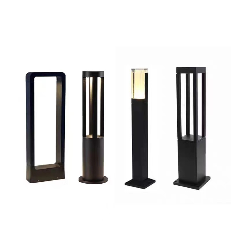 led solar modern and simple outdoor waterproof floor-standing lawn light, park, villa, courtyard ground plug-in lawn light Item Picture