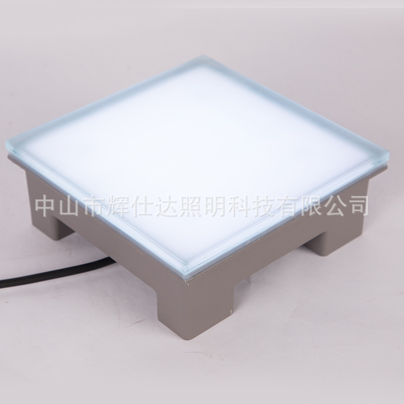 Factory wholesale stock L200*W200*H80MMLED square floor tile lights, square park luminous floor lights Application Scenario