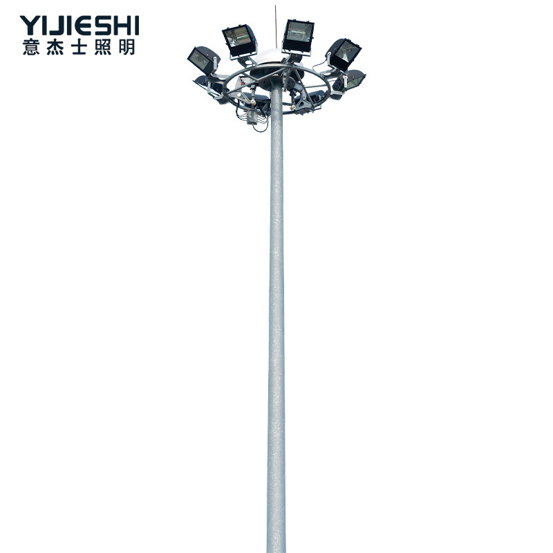 8M, 2M, 15M, 20M high mast lights with lifting function supply outdoor square, stadium, port and court lights Item Picture