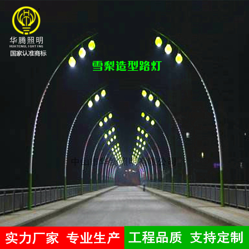 Customized snow pear-shaped street lamps, LED scenic area landscape lamps, outdoor street characteristic street lamps, municipal road high-pole lamps full figure