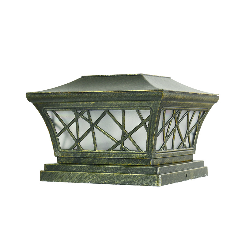 Cross-border solar wall column head lights, courtyard outdoor landscape lights, European-style community park forest waterproof gate column lights Item Picture