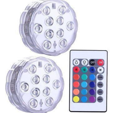 LED remote-controlled diving fish tank light, 10 lights, underwater light, bath light, landscape light, vase light, aquarium fountain light full figure