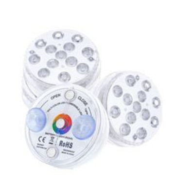 New LED light-emitting diving led remote control light, RGB fish tank waterproof light, high-brightness swimming pool light, underwater warning light Item Picture