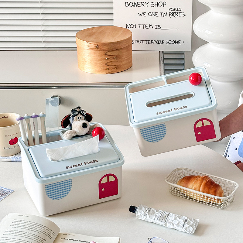 J06-7045 Home Creative multi-functional Tissue box, living room large-capacity tissue box, bedroom desktop simple style miscellaneous storage box details Picture