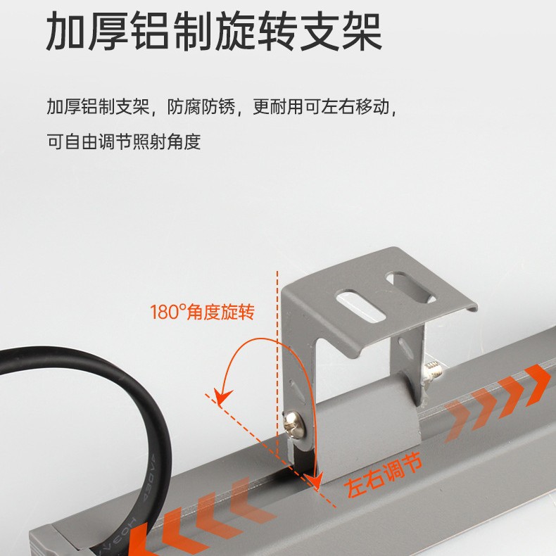 led outdoor wall-washing lights, corridor and courtyard long strip lights, linear engineering, large-scale outdoor entrance lighting details Picture