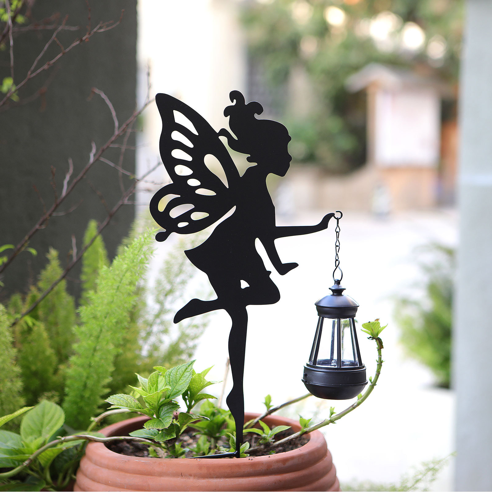 Amazon's new Flower Fairy Spirit solar lamp, outdoor ground insertion garden lamp, garden landscape hexagonal lamp manufacturer details Picture
