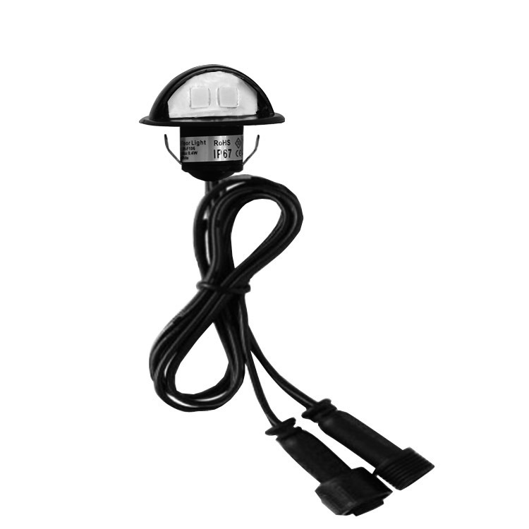 12V black IP67 half-moon-shaped deck light, floor light, step corridor decorative light, buried light manufacturer cross-border Item Picture