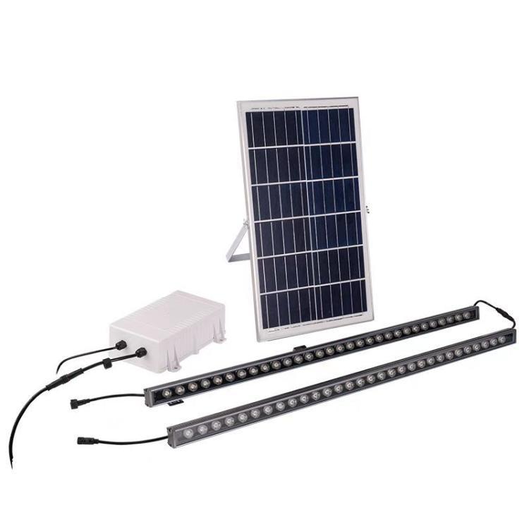 Solar-powered outdoor waterproof building outline ambient lighting, LED lighting project for community villas, night scene wall-washing lights Item Picture