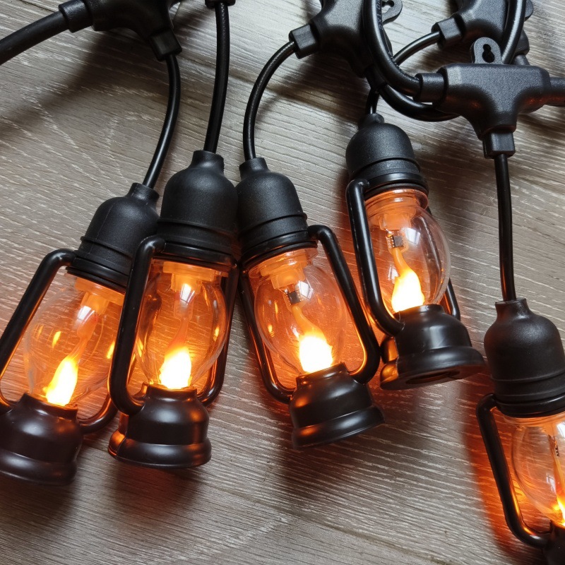 5-meter 10-lamp led shaped light, horse-running color light, outdoor courtyard decoration, suspended flame oil light, IP44 Christmas light full figure