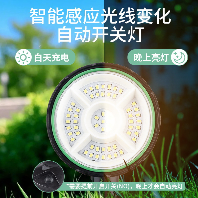55LED solar outdoor landscape lights, new courtyard lights, waterproof ground plug lawn spotlights, solar tree lighting lights Application Scenario