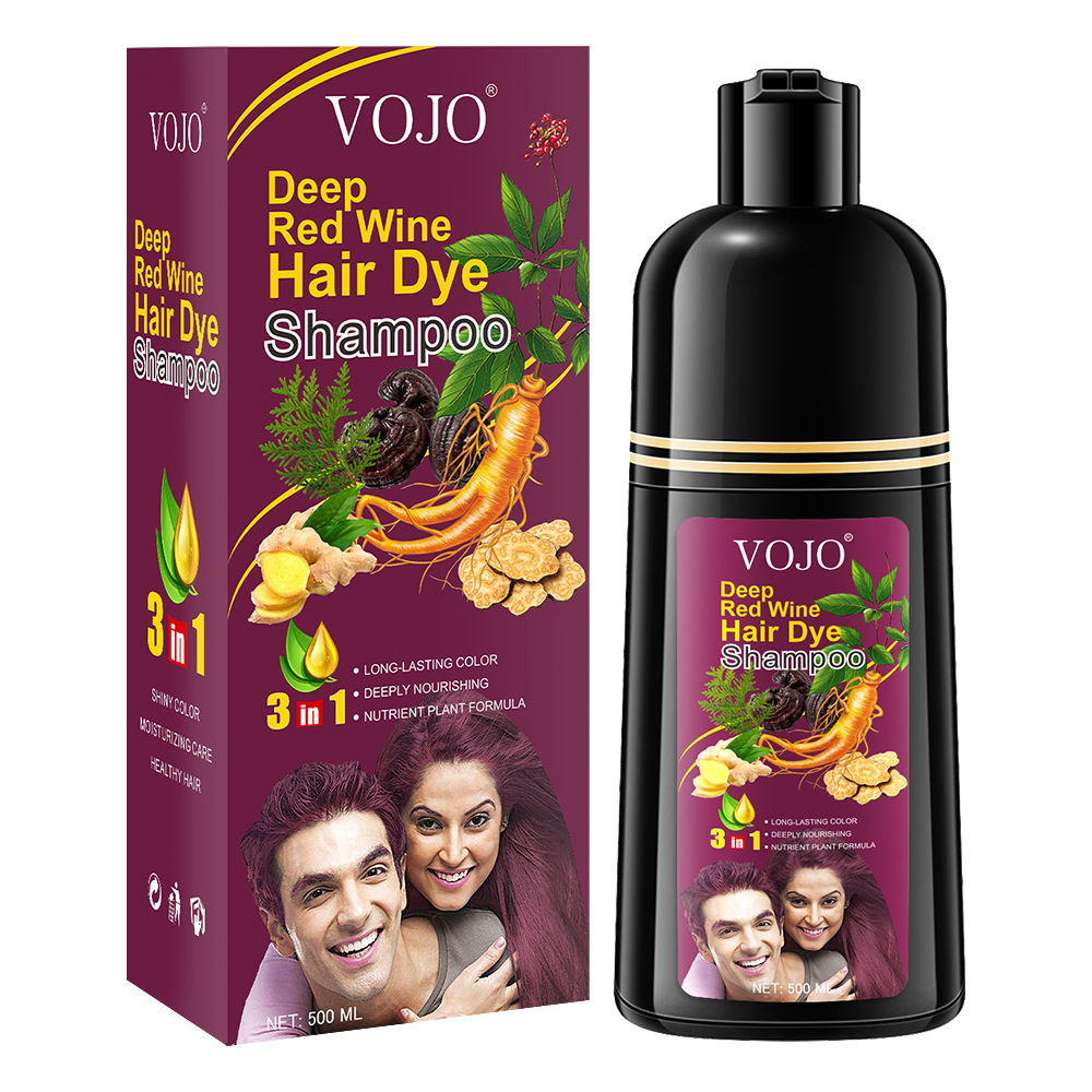 VOJO Foreign trade wholesale Hair Dye Hair Dye500ml Amazon Best-selling Ginseng Extract Hair Dye cream full figure