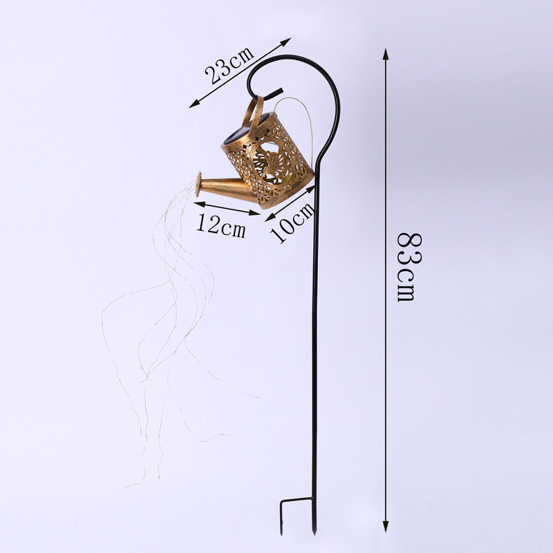 Cross-border new products: solar copper coin water bottle lamp, angel water bottle lamp, showerhead, flower fairy, child star water bottle lamp, ironwork with hollowed-out design Item Picture