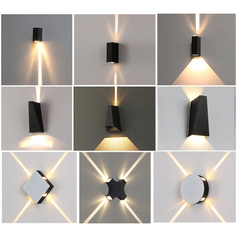 Outdoor wall lamp, Southeast Asian foreign trade hotel background wall, a beam of light wall lamp that emits light up and down, solar wall lamp full figure