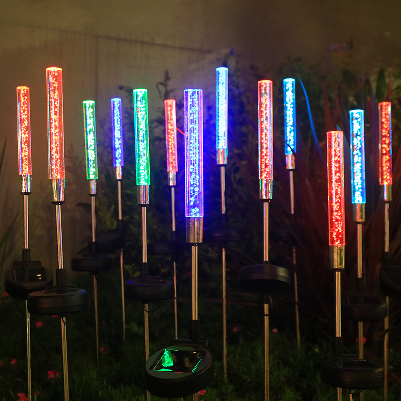 Cross-border best-selling LED seven-color gradient insert crystal rod outdoor waterproof copper wire festival outdoor courtyard decorative light Specification drawing