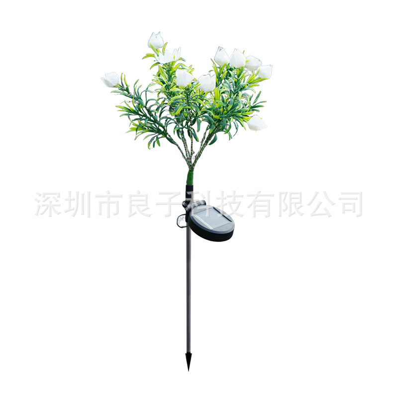 Solar-powered flower lights, outdoor household garden landscaping, atmosphere lights, garden balcony decorative lights, ground lawn lights Item Picture