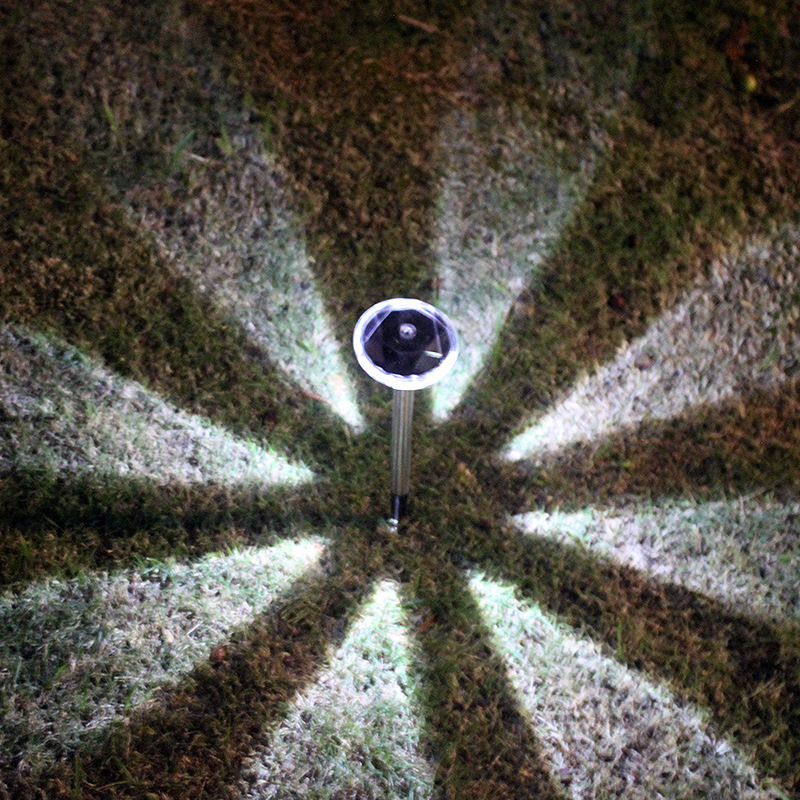 Solar-powered straight-pole diamond lamps, lawn lamps, ground socket lamps, outdoor rainproof landscape courtyard creative garden decorative lamps Specification drawing